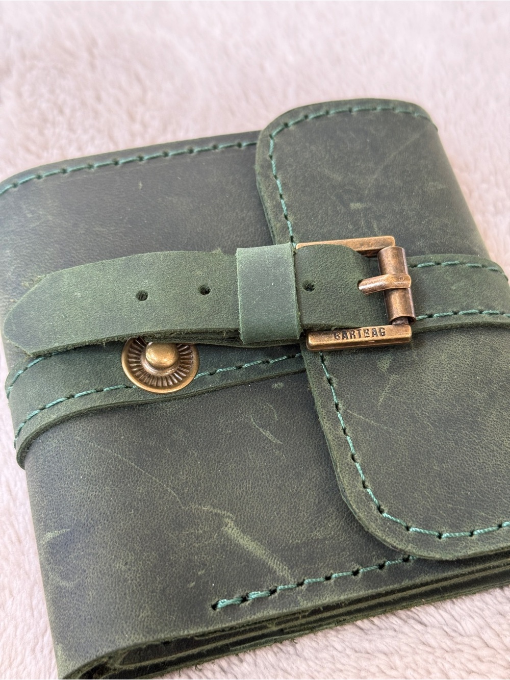BARTBAG Green Leather Men's Wallet